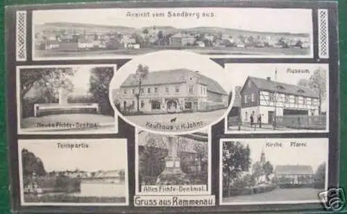 Schöne Ak Gruss aus Rammenau Kaufhaus usw. 1924