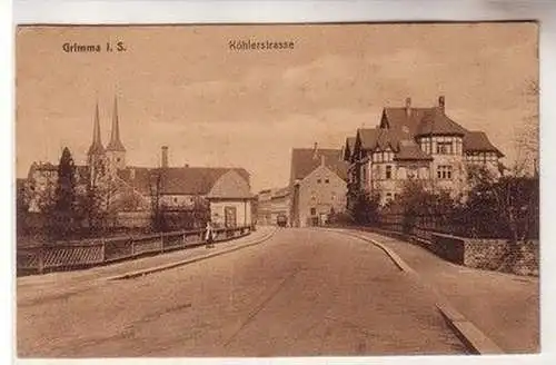 61309 Ak Grimma in Sachsen Köhlerstrasse um 1920