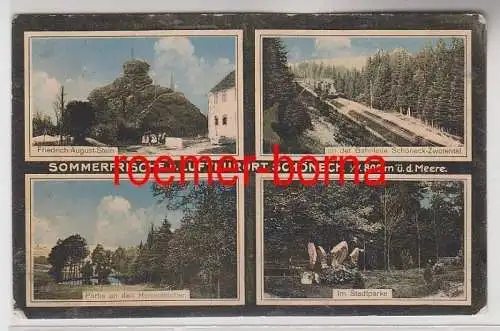 73476 Mehrbild Ak Sommerfrische u. Luftkurort Schöneck Bahnlinie usw. 1916