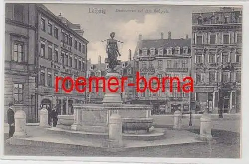 71257 Ak Leipzig Zierbrunnen auf dem Roßplatz und Hotel Wartburg um 1906