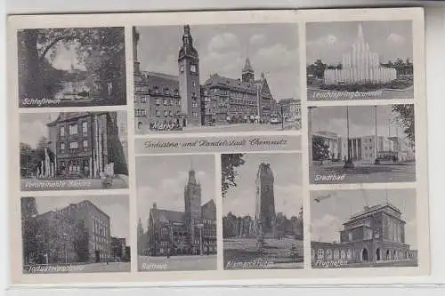 68507 Mehrbild Ak Industrie und Handelsstadt Chemnitz 1943