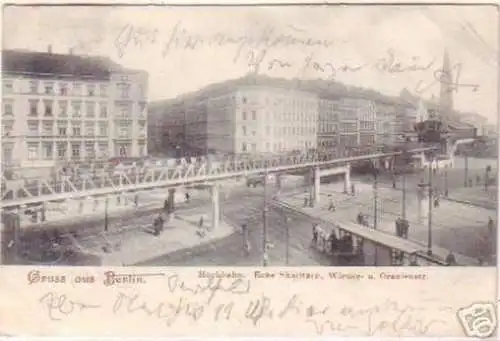 17394 Ak Gruß aus Berlin Hochbahn Skalitzer Straße 1902