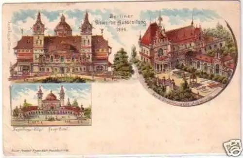 24509 Ak Lithographie Gewerbeausstellung Berlin 1896