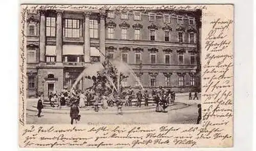 30156 Ak Berlin kgl. Schloß mit Begas Brunnen 1904