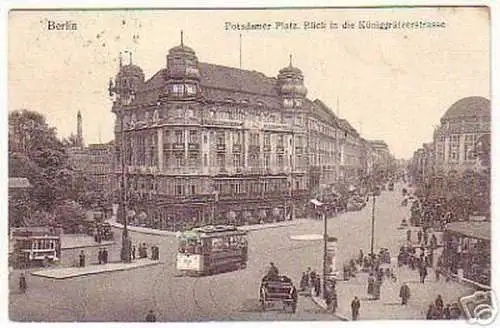 05619 Ak Berlin Blick in die Königgrätzerstraße 1918