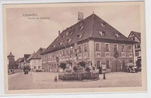 87230 Ak Lichtenfels Partie am Rathaus um 1930