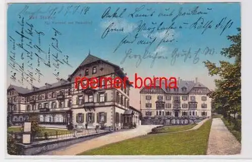 83451 Ak Bad Steben Kgl. Kurhotel und Parkschloß um 1920