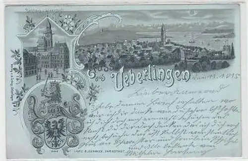 44753 Mondscheinkarte Gruß aus Ueberlingen 1915