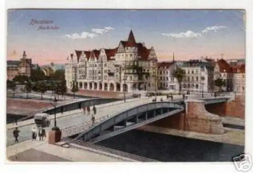 04228 Feldpost Ak Pforzheim Auerbrücke 1918