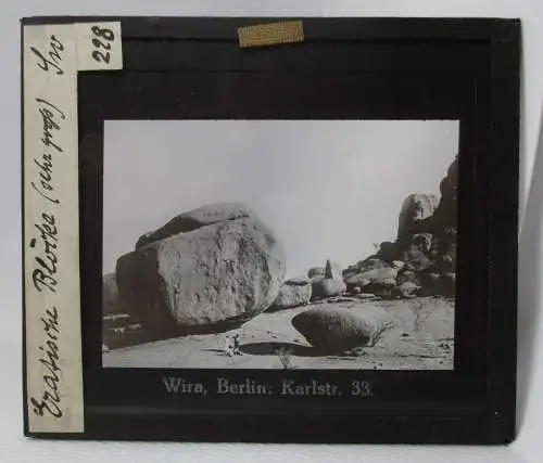 102705 seltenes Original Foto Glas Deutsche Kolonien Spitzkoppe Namibia um 1910