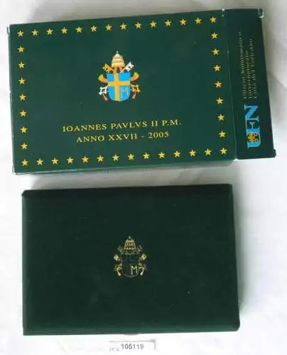 seltener Vatikan / Vatican KMS Kursmünzensatz Coin Set 2005 PP (105119)