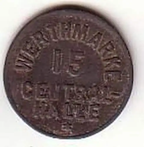 alte 15 Pfennig Zink Wertmarke Central Halle um 1920