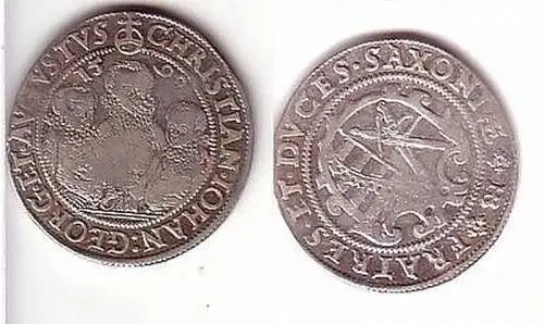 1/4 Taler Silber Münze Sachsen 1598 HB