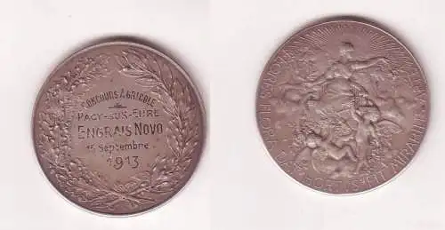 seltene Silber Medaille Landwirtschaftsausstellung Pacy sur Eure 1913