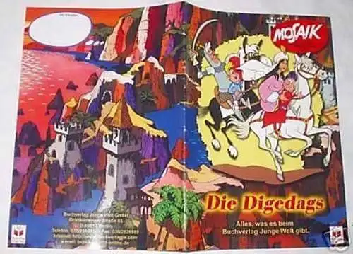 Mosaikreklame "Die Digedags" 2000 im A5 Format