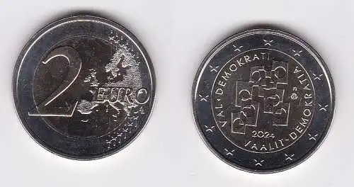 2 Euro Münze Finnland Wahlen und Demokratie 2024 Stgl. (159674)