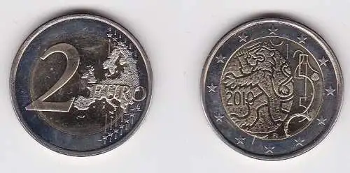 2 Euro Gedenkmünze Finnland 150 Jahre finnische Währung Markka 2010 St. (154040)