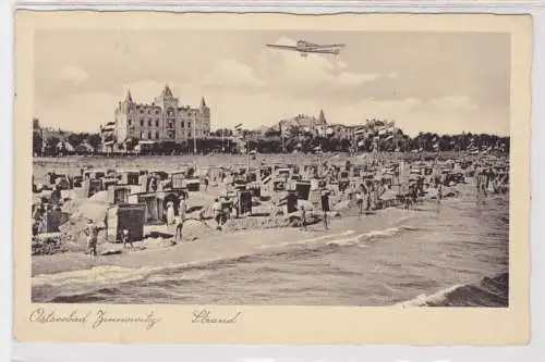 900002 Ak Ostseebad Zinnowitz - Badestrand 1935