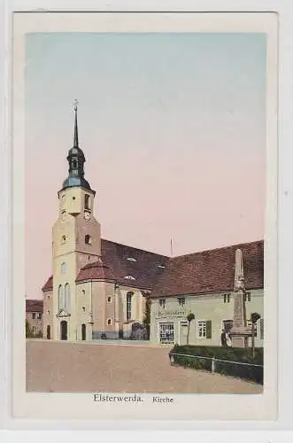 93305 AK Elsterwerda - Kirche und Buchbinderei