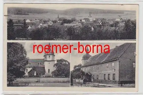 77902 Mehrbild Ak Essleben in Thüringen Gasthaus zur grünen Linde 1939