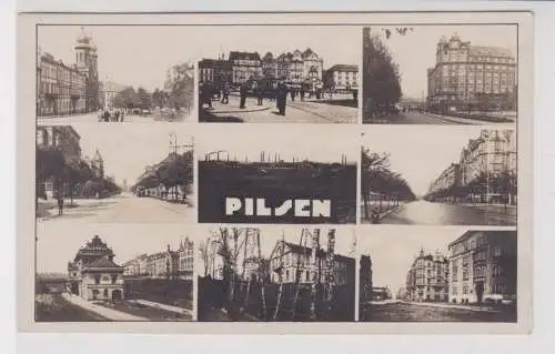 906904 Mehrbild Ak Pilsen - verschiedene Straßenansichten um 1915