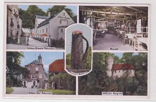 35100 AK Rabenstein - Gaststätte Schloßbrauerei, Weinzelt, Schloss, Burgruine