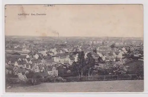 905018 Feldpost Ak Harthau Bez. Chemnitz - Panoramaansicht 1917