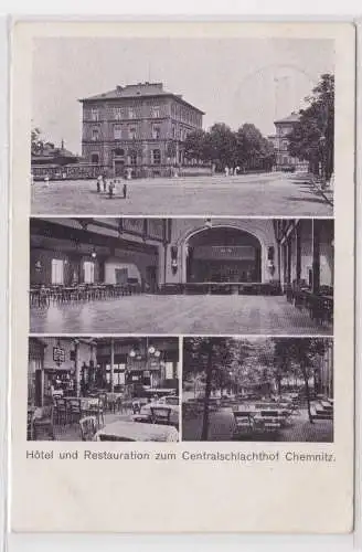 905135 Ak Hotel und Restauration zum Centralschlachthof Chemnitz 1908