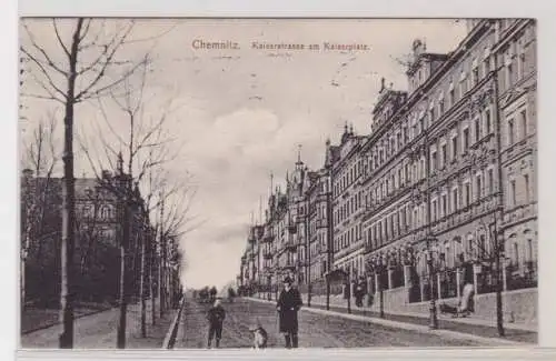 905368 Ak Chemnitz Kaiserstraße am Kaiserplatz 1913