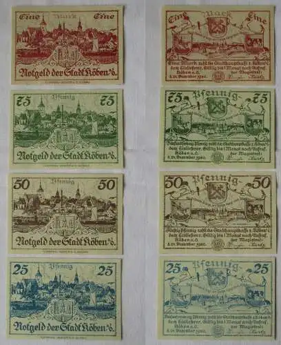 4 Banknoten Notgeld Stadt Köben an der Oder 1920 (107049)