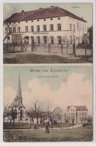 99278 Mehrbild Ak Gruß aus Jahnshain Gasthof, Kirche & Schule 1907