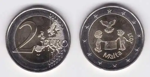 2 Euro Gedenkmünze Malta 2017 Frieden (SERIE SOLIDARITÄT) Stgl. (129691)