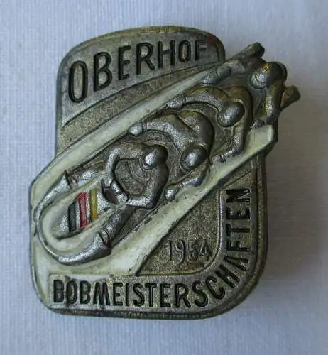 seltenes DDR Abzeichen Bobmeisterschaften Oberhof 1954 (134460)