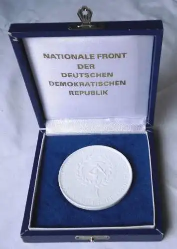 DDR Porzellan Medaille Bürgerinitiative Mach Mit im Etui (107581)