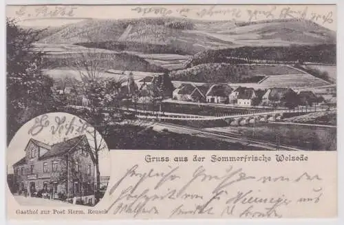 902934 Mehrbild Ak Gruß aus der Sommerfrische Welsede Gasthof zur Post 1906