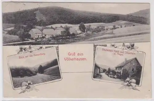 902940 Mehrbild Ak Gruß aus Völkerhausen Deutsches Haus & Jägerheim usw. 1914