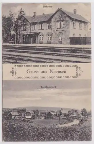 903070 Mehrbild Ak Gruß vom Naensen Bahnhof, Totalansicht 1926