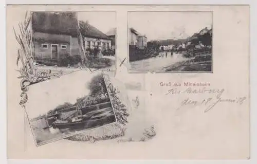 99176 Mehrbild Ak Gruß aus Mittersheim in Lothringen Ortsansichten 1918