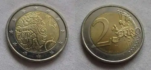 2 Euro Gedenkmünze Finnland 150 Jahre finnische Währung Markka 2010 St. (159545)