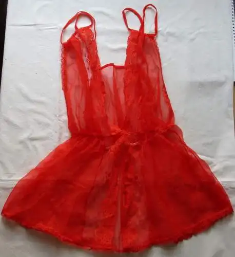 DDR Dessous sexy Negligee rot Spitze Größe m88 Marke Graziella (134503)