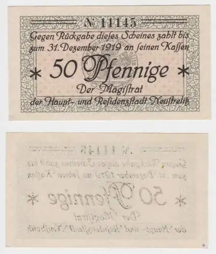 50 Pfennig Banknoten Notgeld Stadt Neustrelitz 31.12.1919 (153961)