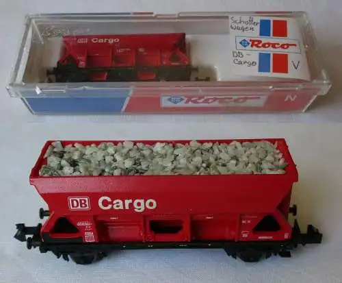 Roco 25338 Selbstentladewagen Fcs mit Kohleladung DB Cargo Spur N OVP (151990)