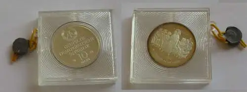 DDR Gedenk Münze 10 Mark Richard Wagner 1983 Silber PP verplombt (131963)