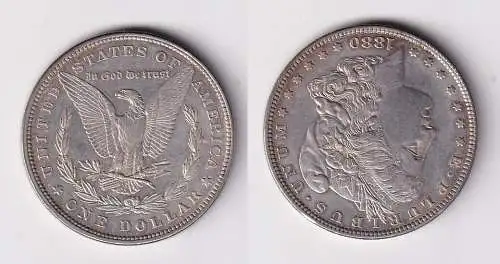 1 Morgan Dollar Silber Münze USA 1890 vz (165960)