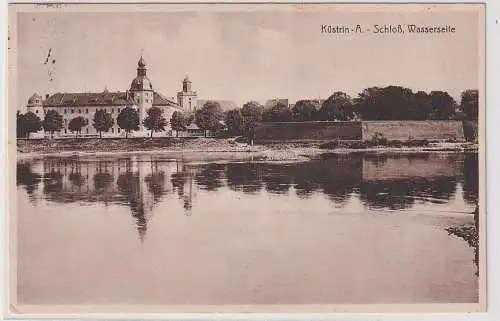 907420 Ak Küstrin - A. - Schloß, Wasserseite. Kostrzyn. Neumark 1936