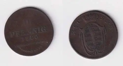 3 Pfennig Kupfer Münze Sachsen Coburg Saalfeld 1806 ss (144741)