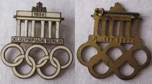 emailliertes Abzeichen XI. Olympiade Berlin 1936 (149172)