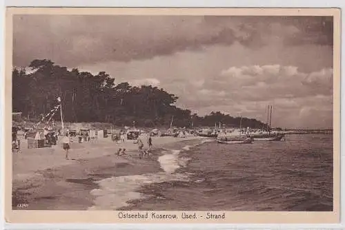 62272  Ak Ostseebad Koserow auf der Insel Usedom Strand um 1930