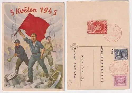 29832 Propaganda Ak Tschechoslowakei Prager Aufstand 5 Květen 1945