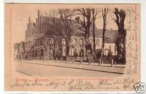 34314 Ak Gruß aus Husum Kloster St. Jürgen um 1910